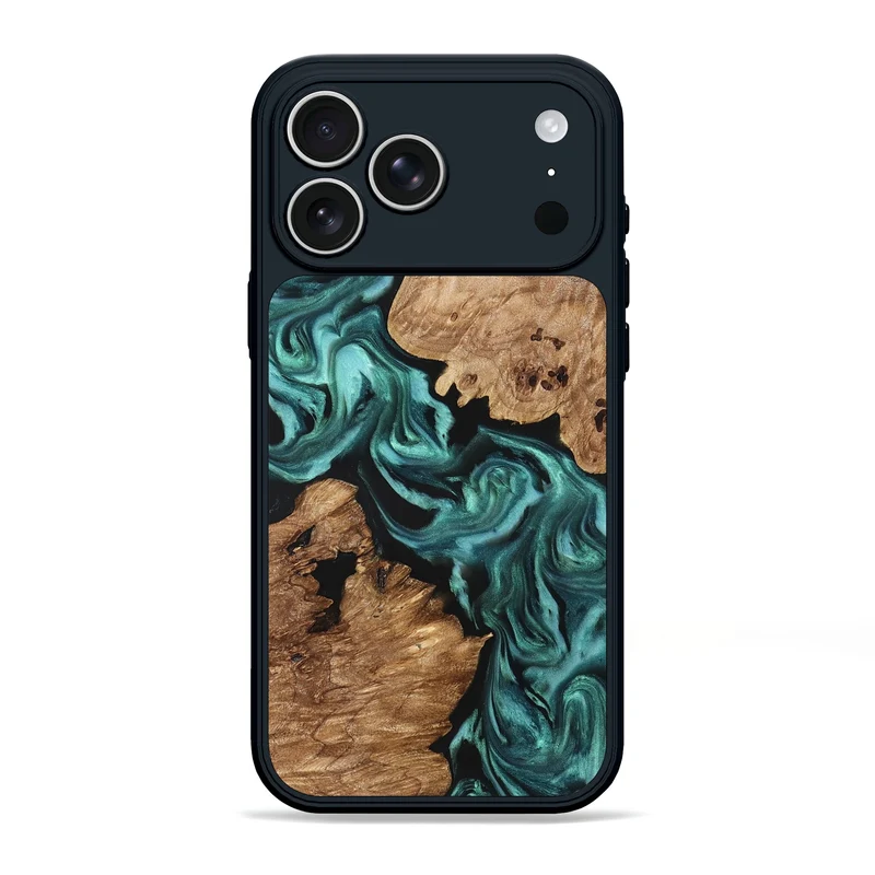 iPhone 17 Pro Max Wood Phone Case - Tawana (Green, 829698)