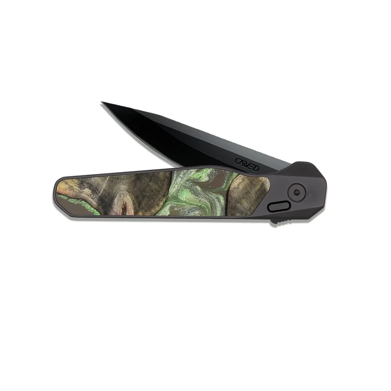 EDC Dark Slate Wood Pocket Knife - Mellie (Green, 829693)