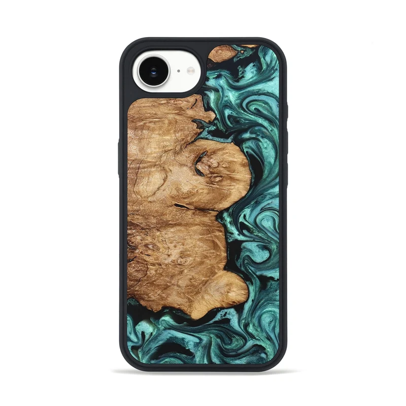 iPhone 16e Wood Phone Case - Kaeli (Green, 829696)