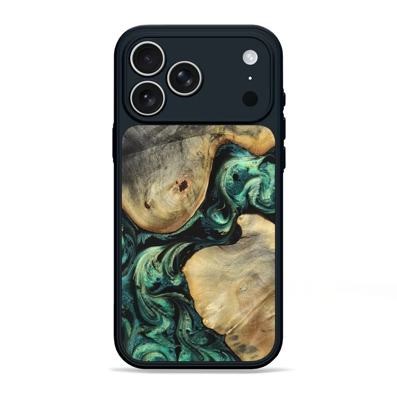 iPhone 17 Pro Max Wood Phone Case - Ariah (Green, 829700)