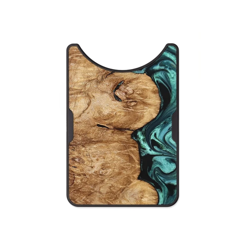 Alloy Wood Wallet - Kaeli (Green, 829696)