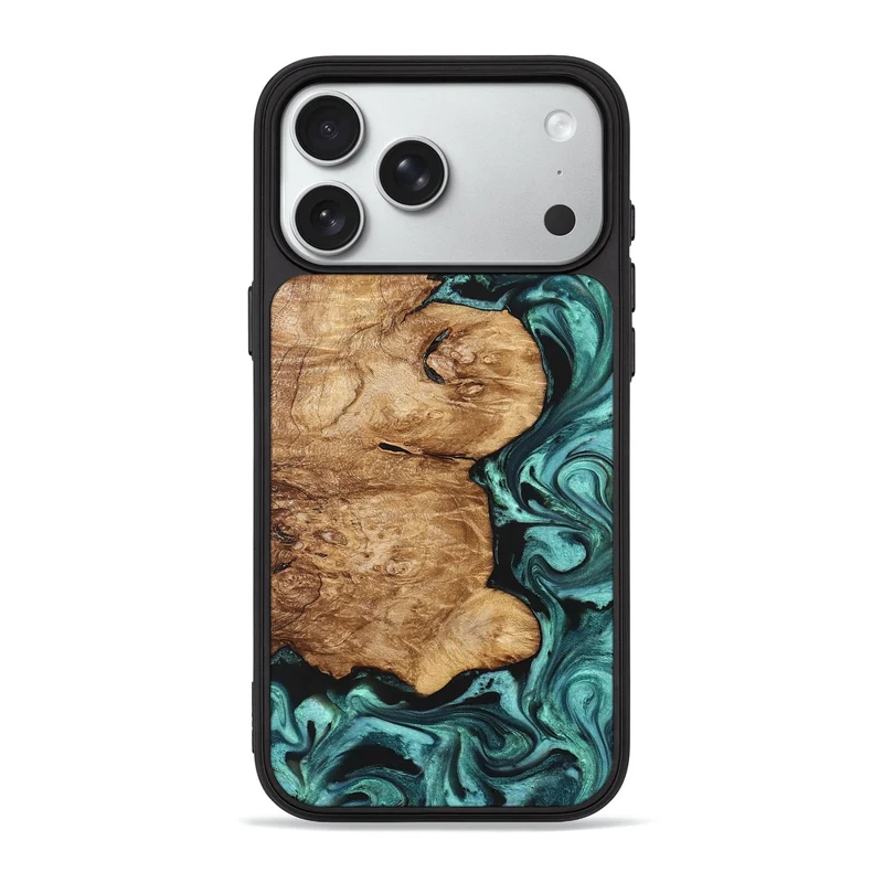 iPhone 18 Pro Max Wood Phone Case - Kaeli (Green, 829696)