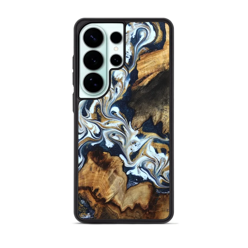 Galaxy S26 Ultra Wood Phone Case - Mac (Teal & Gold, 829685)