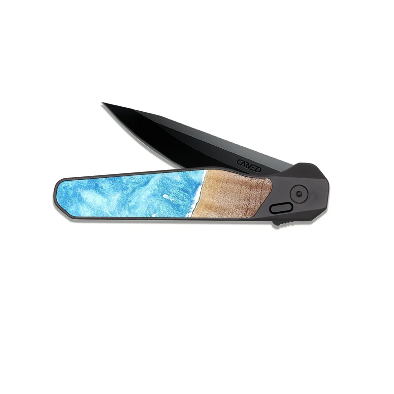 EDC Dark Slate Wood Pocket Knife - Elenora (Coastal, 829651)