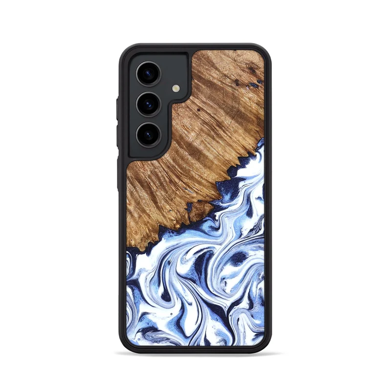 Galaxy S24 Wood Phone Case - Gerardo (Blue, 829664)