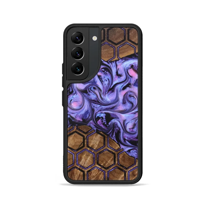 Galaxy S22 Wood Phone Case - Golden (Pattern, 829676)