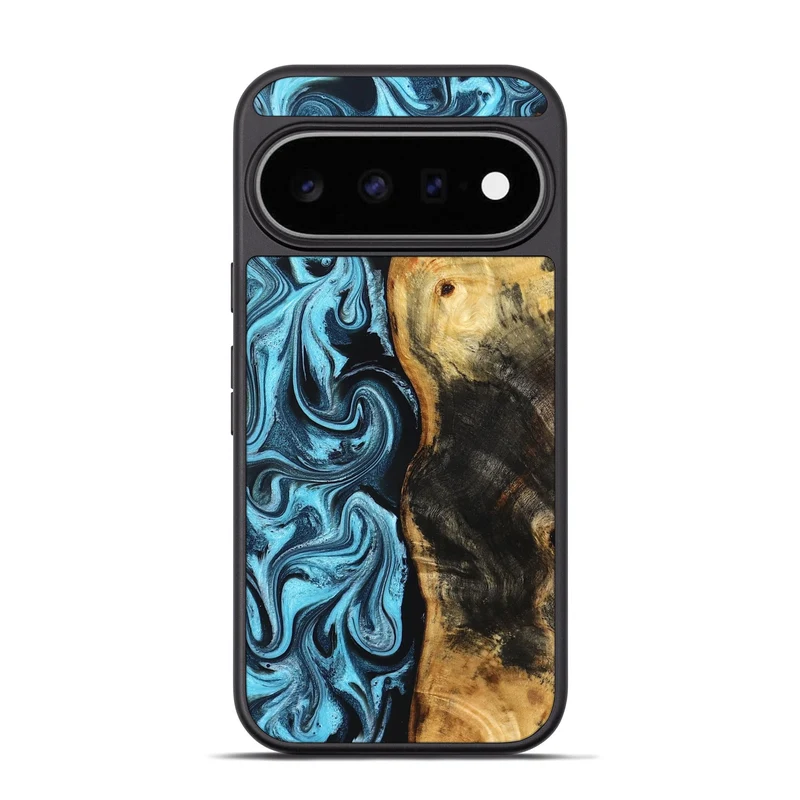 Pixel 11 Pro Wood Phone Case - Queenie (Blue, 829662)