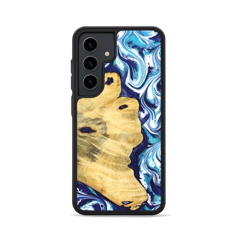 Galaxy S24 Wood Phone Case - Clemmie (Blue, 829666)
