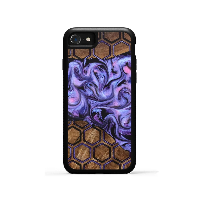 iPhone SE Wood Phone Case - Golden (Pattern, 829676)