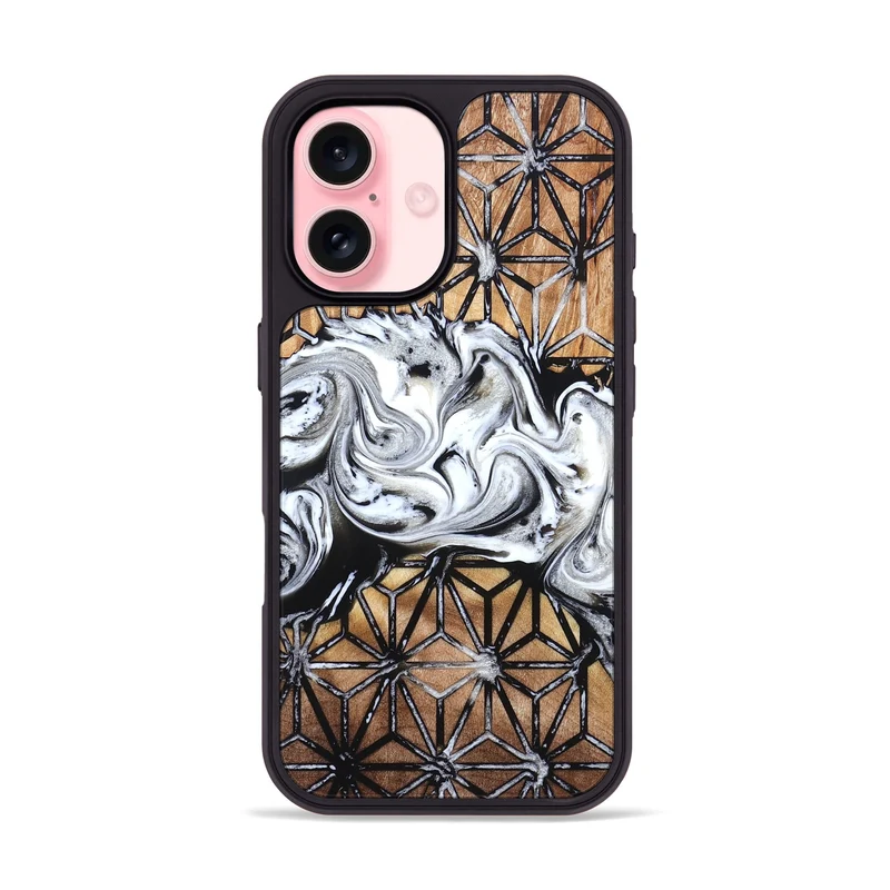 iPhone 16 Wood Phone Case - Kennedy (Pattern, 829674)