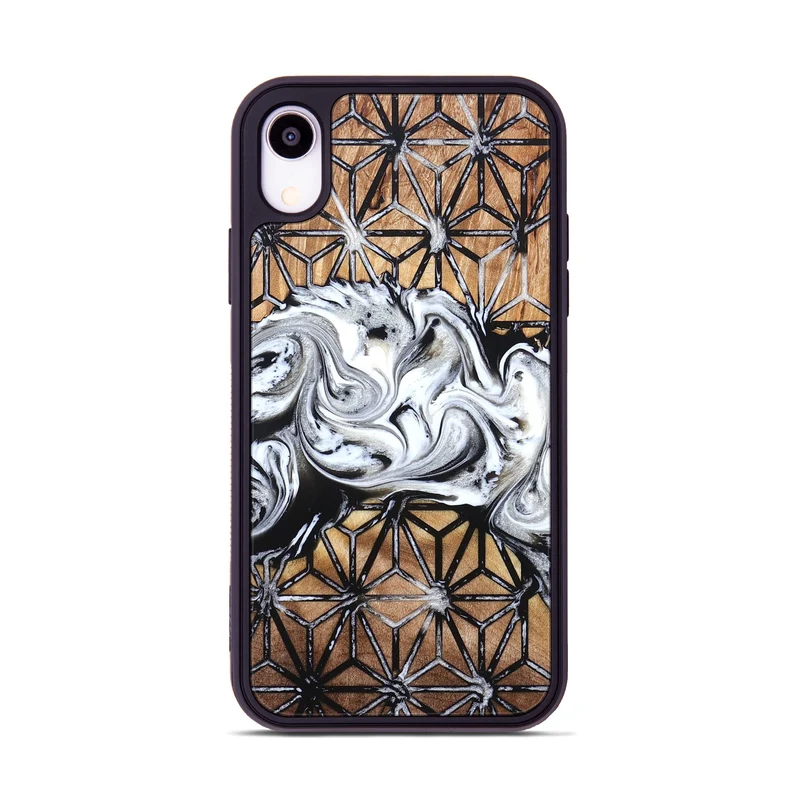 iPhone Xr Wood Phone Case - Kennedy (Pattern, 829674)