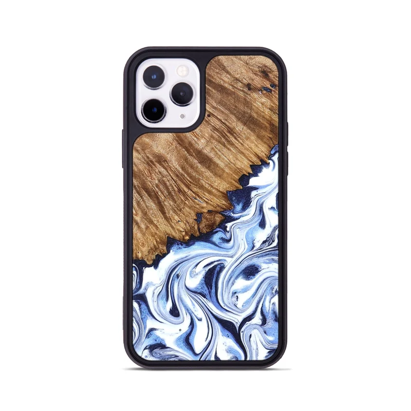 iPhone 11 Pro Wood Phone Case - Gerardo (Blue, 829664)