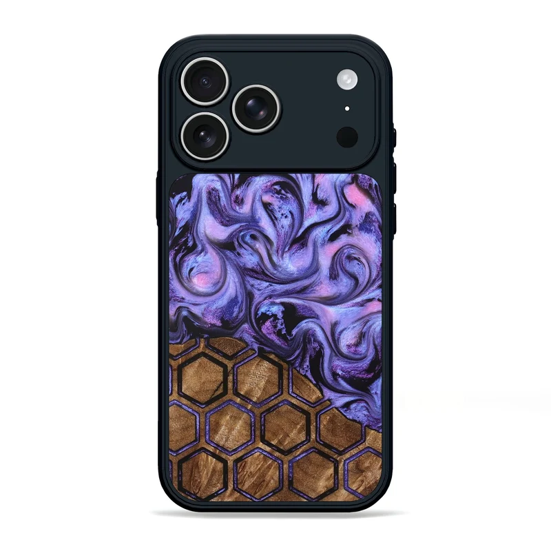 iPhone 17 Pro Max Wood Phone Case - Golden (Pattern, 829676)