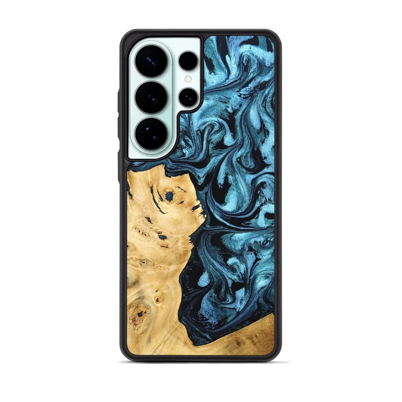 Galaxy S26 Ultra Wood Phone Case - Davion (Blue, 829671)