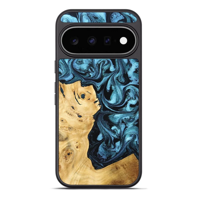 Pixel 11 Pro XL Wood Phone Case - Davion (Blue, 829671)