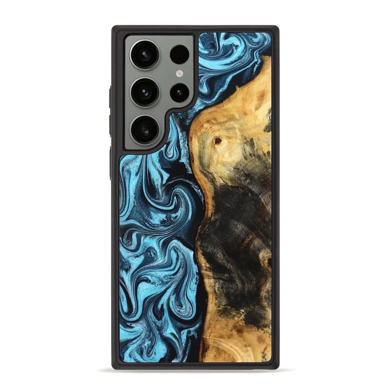 Galaxy S23 Ultra Wood Phone Case - Queenie (Blue, 829662)