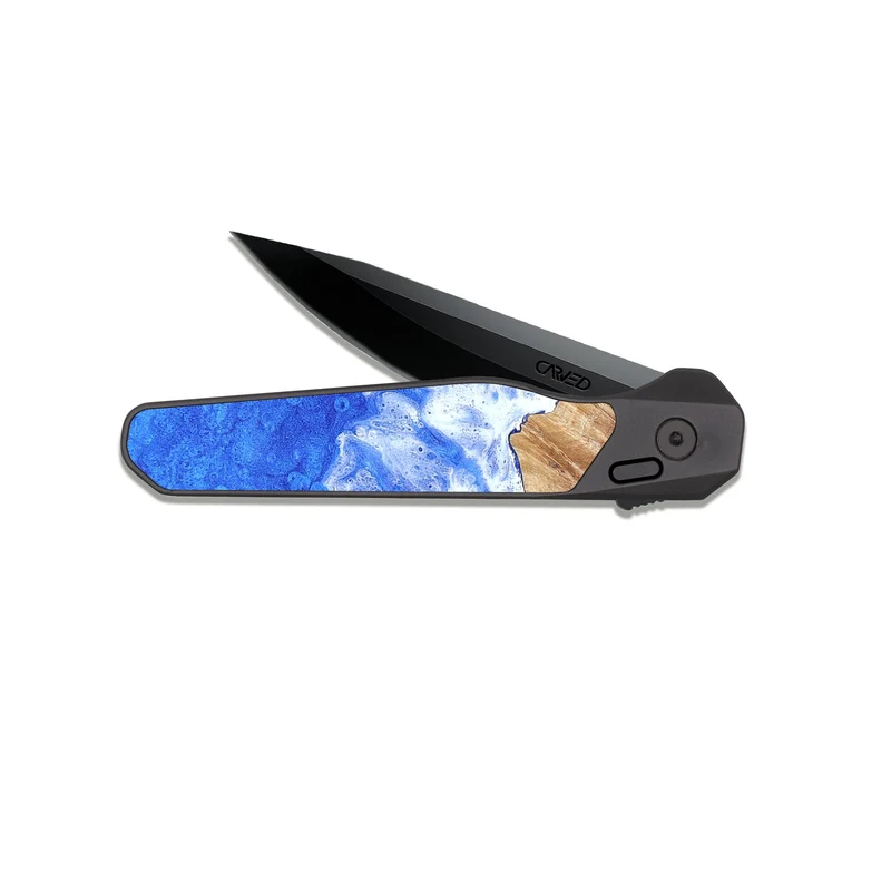 EDC Dark Slate Wood Pocket Knife - Carlene (Coastal, 829648)