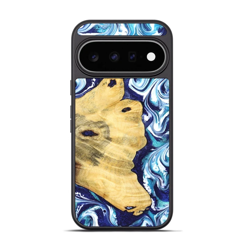 Pixel 11 Pro Wood Phone Case - Clemmie (Blue, 829666)