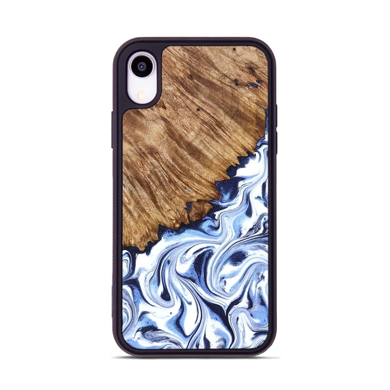 iPhone Xr Wood Phone Case - Gerardo (Blue, 829664)