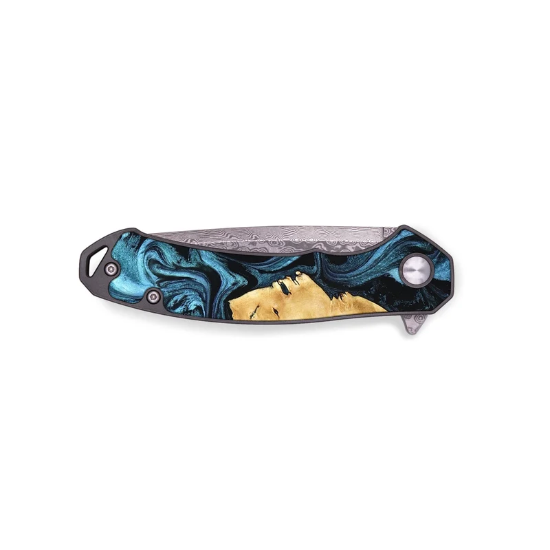 EDC Wood Pocket Knife - Davion (Blue, 829671)