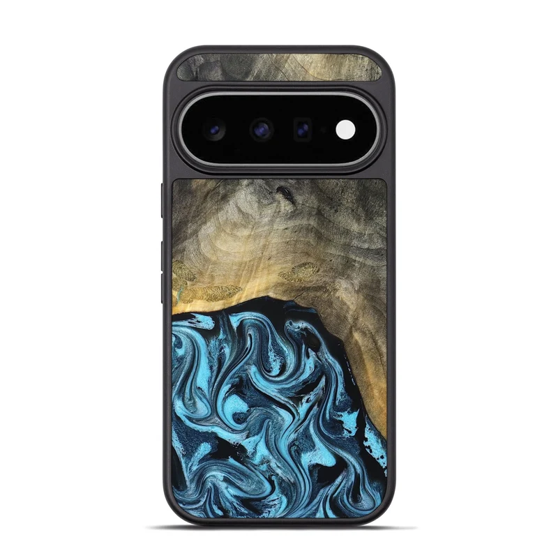 Pixel 11 Pro Wood Phone Case - Izael (Blue, 829669)