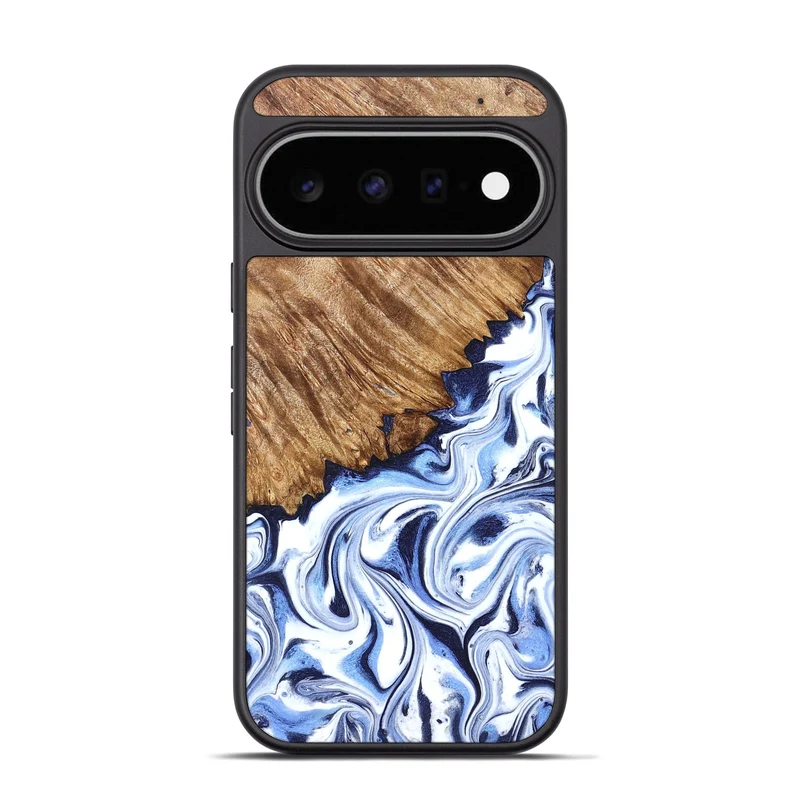 Pixel 11 Pro Wood Phone Case - Gerardo (Blue, 829664)