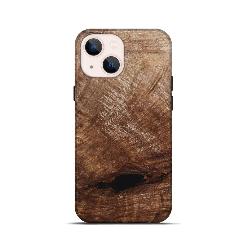 iPhone 13 mini Wood Live Edge Phone Case - Amirah (Solid Wood, 829474)