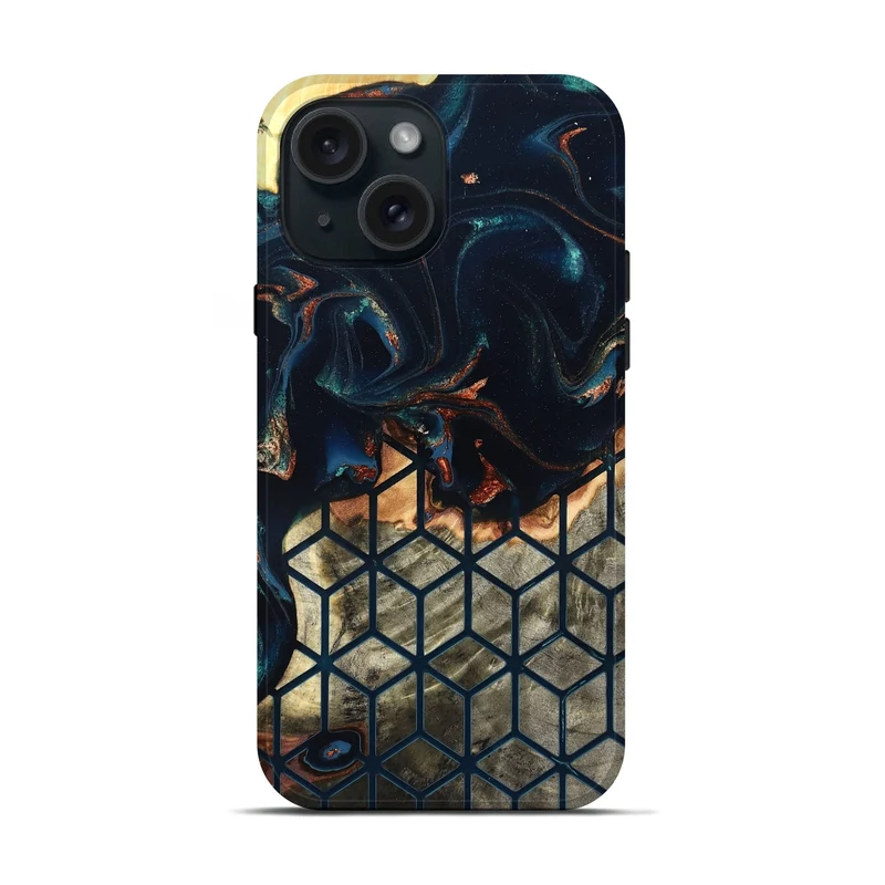 iPhone 15 Wood Live Edge Phone Case - Briella (Pattern, 829477)