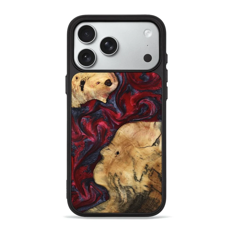 iPhone 18 Pro Max Wood Phone Case - Keely (Red, 829428)