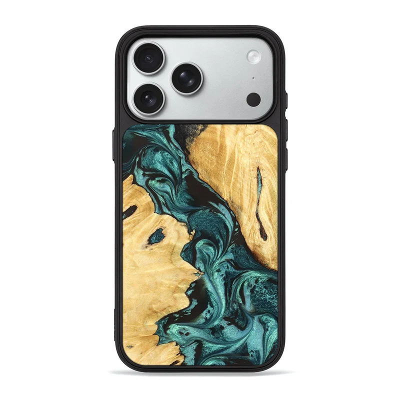 iPhone 18 Pro Max Wood Phone Case - Sol (Green, 829426)