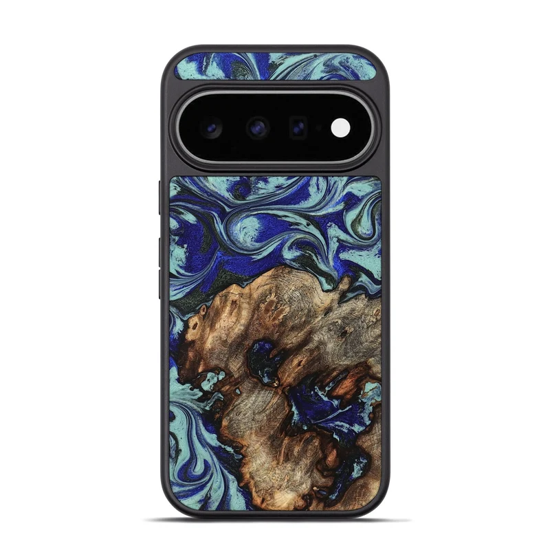 Pixel 11 Pro Wood Phone Case - Jairo (Blue, 829422)
