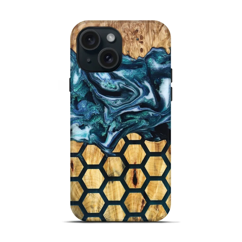 iPhone 15 Wood Live Edge Phone Case - Leora (Pattern, 829475)