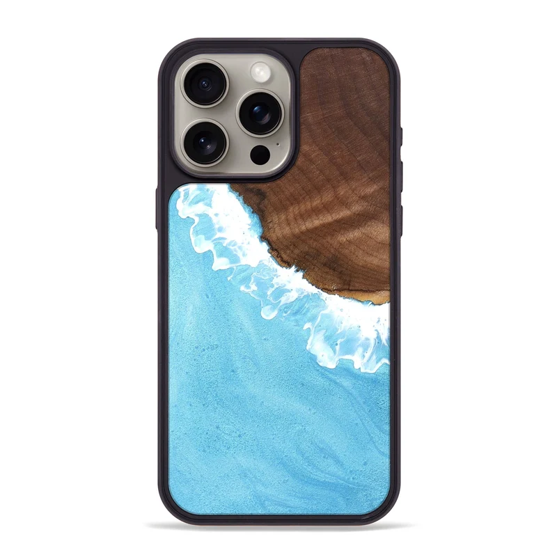 iPhone 15 Pro Max Wood Phone Case - Novalee (Coastal, 829647)
