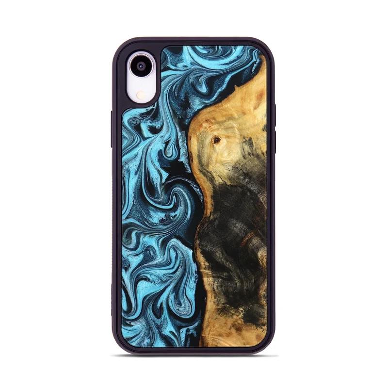 iPhone Xr Wood Phone Case - Queenie (Blue, 829662)
