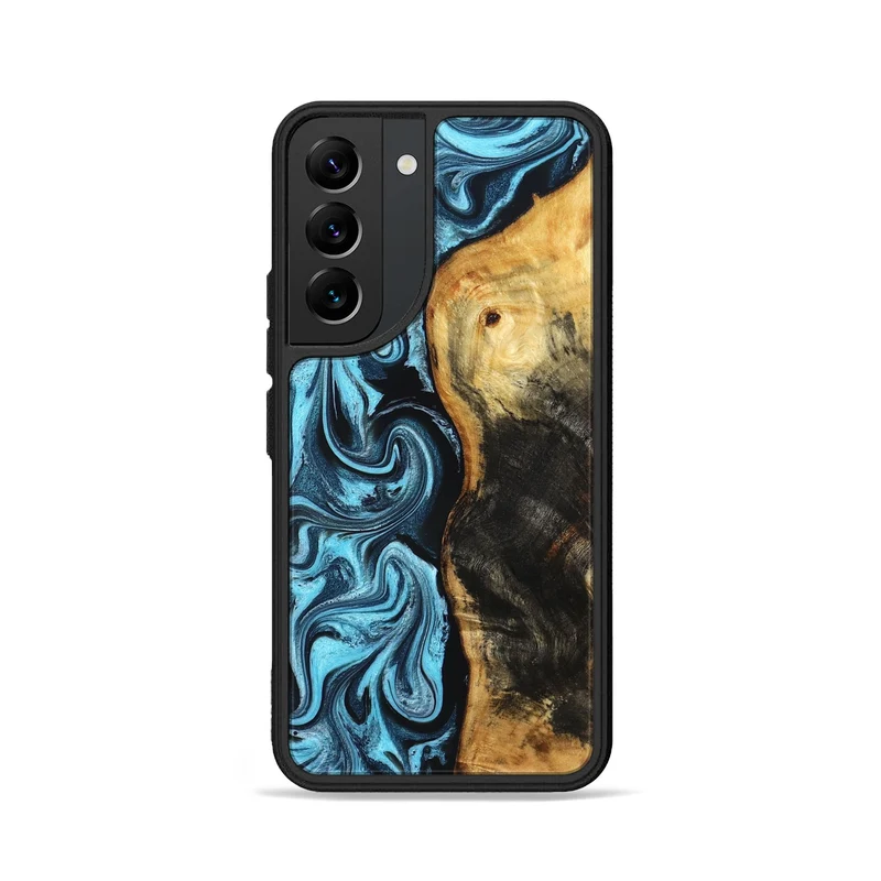 Galaxy S22 Wood Phone Case - Queenie (Blue, 829662)