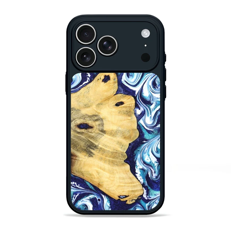 iPhone 17 Pro Max Wood Phone Case - Clemmie (Blue, 829666)
