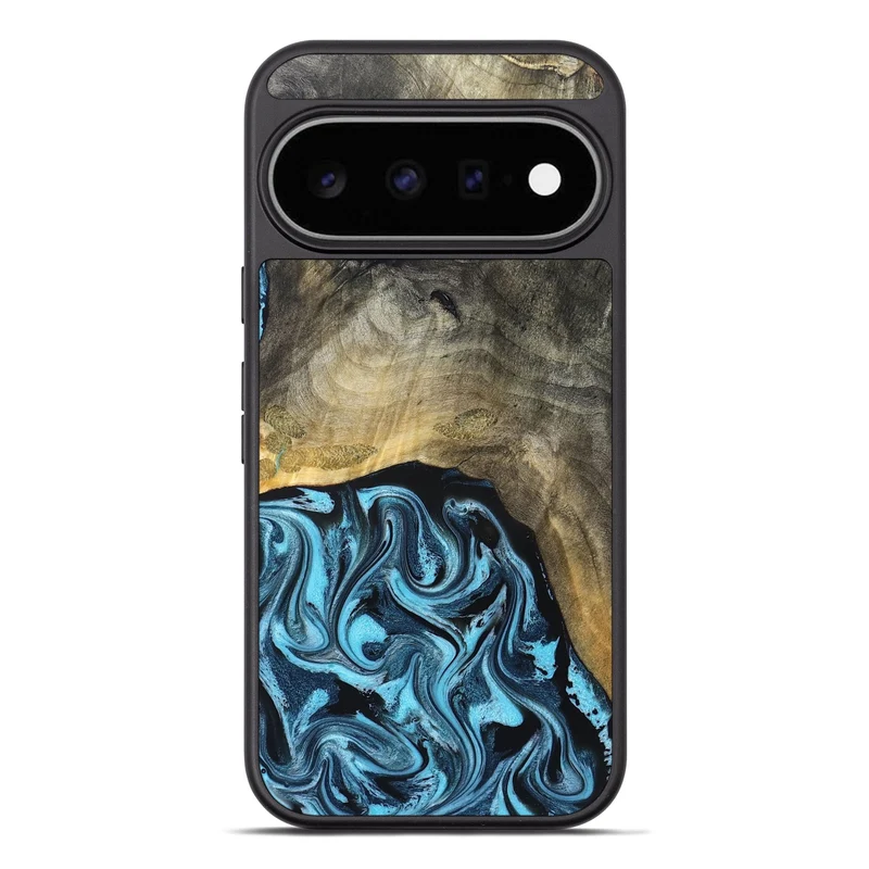 Pixel 11 Pro XL Wood Phone Case - Izael (Blue, 829669)