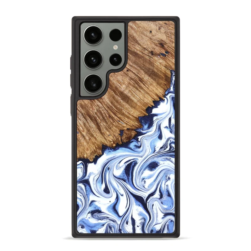 Galaxy S23 Ultra Wood Phone Case - Gerardo (Blue, 829664)