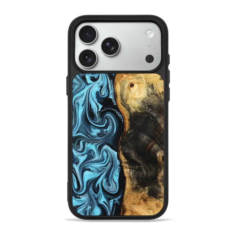 iPhone 18 Pro Max Wood Phone Case - Queenie (Blue, 829662)