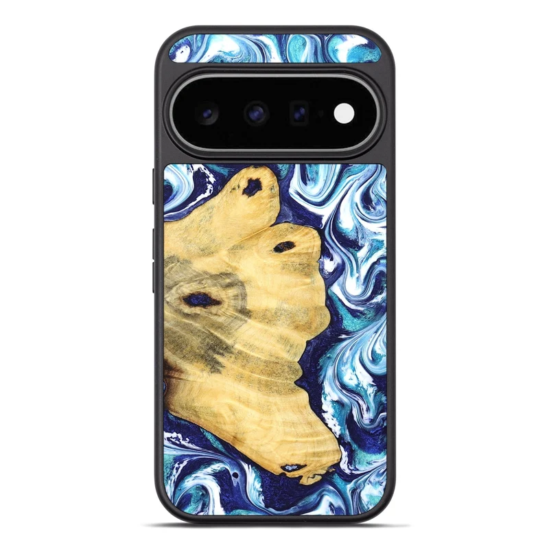 Pixel 11 Pro XL Wood Phone Case - Clemmie (Blue, 829666)