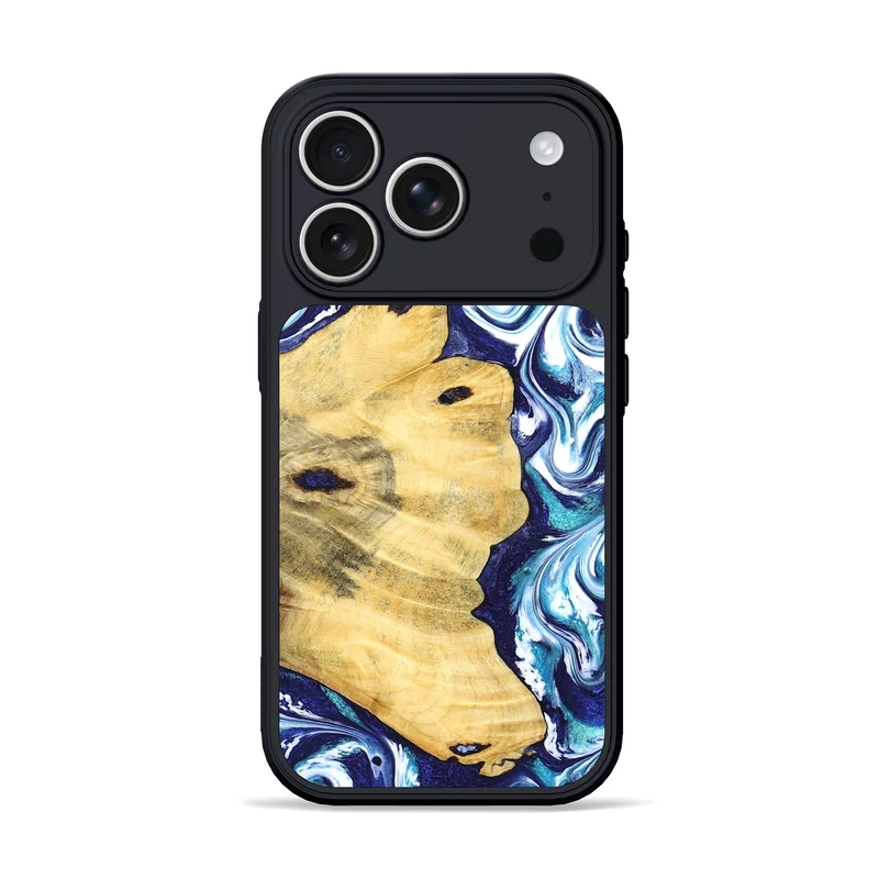 iPhone 17 Pro Wood Phone Case - Clemmie (Blue, 829666)