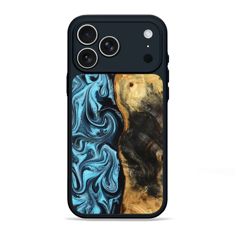 iPhone 17 Pro Max Wood Phone Case - Queenie (Blue, 829662)