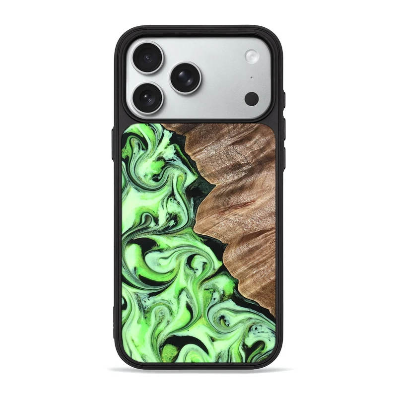 iPhone 18 Pro Max Wood Phone Case - Marty (Green, 829392)