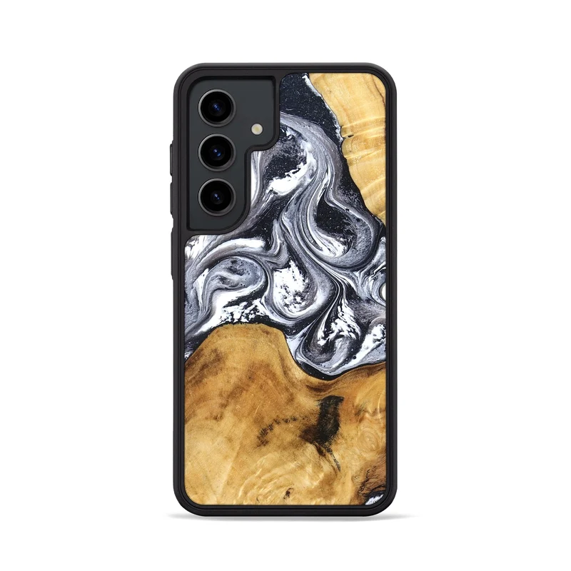 Galaxy S24 Wood Phone Case - Alexis (Black & White, 829453)