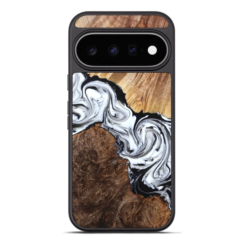 Pixel 11 Pro XL Wood Phone Case - Lue (Black & White, 829448)