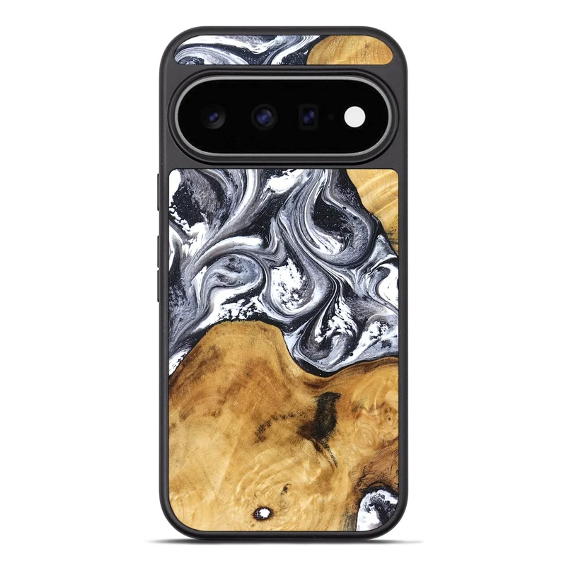 Pixel 11 Pro XL Wood Phone Case - Alexis (Black & White, 829453)