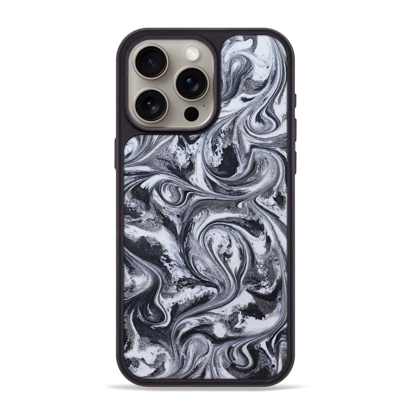iPhone 15 Pro Max ResinArt Phone Case - Jace (Black & White, 829451)