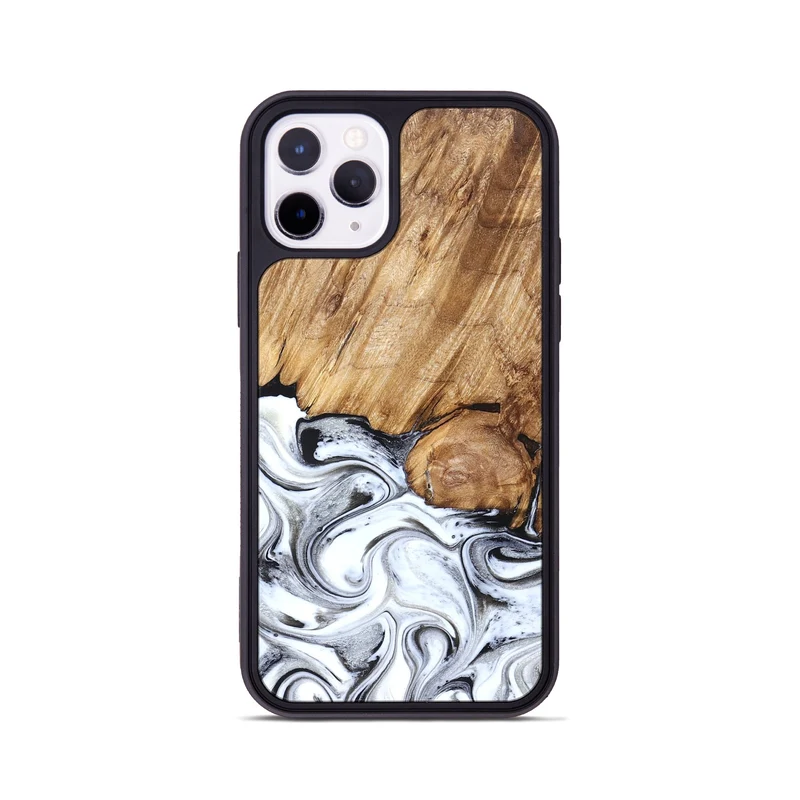 iPhone 11 Pro Wood Phone Case - Taft (Black & White, 829450)