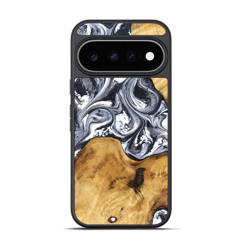 Pixel 11 Pro Wood Phone Case - Alexis (Black & White, 829453)