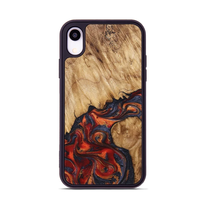 iPhone Xr Wood Phone Case - Pattie (Red, 829430)